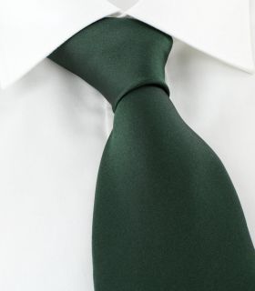 Dark Green Plain Silk Tie