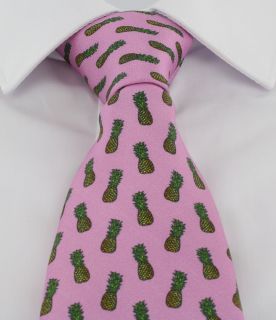Pink Pineapple Silk Tie 