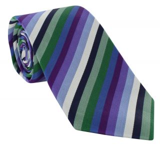 Emerald Racing Stripe Silk Tie