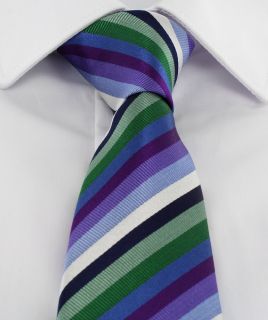 Emerald Racing Stripe Silk Tie