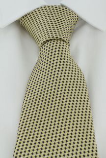 Yellow Illusion Geometric Silk Tie