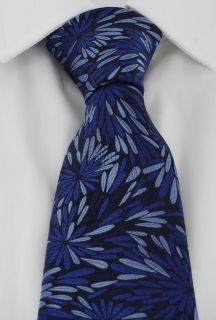 Blue Splash Floral Silk Tie
