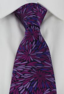Magenta Splash Floral Silk Tie