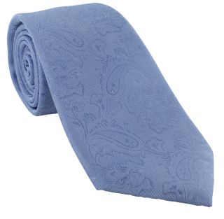 Light Blue Ornate Jacquard Silk Tie & Pocket Square Set
