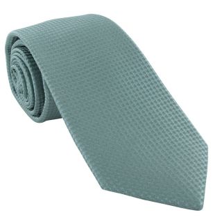 Teal Textured Geo Silk Tie & Pocket Square Set