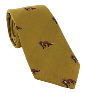 Gold Fox Silk Tie