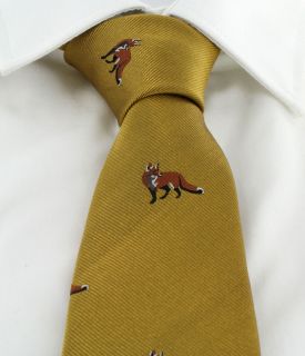 Gold Fox Silk Tie