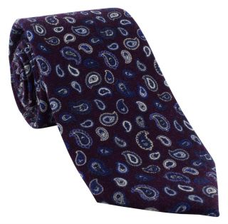 Purple Small Pine Wool Tie