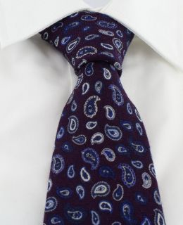 Purple Small Pine Wool Tie