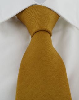 Mustard Plain Wool Tie