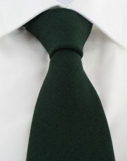 Green Plain Wool Tie