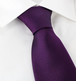 Dark Purple Plain Twill Silk Tie