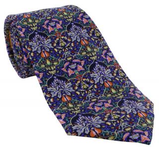 Purple Abstract Silk Tie