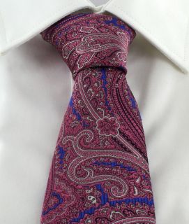 Haddon & Burley Pink Ornate Paisley Silk Tie