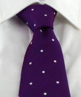 Haddon & Burley Berry Textured Spot Silk Tie