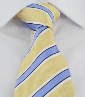 Yellow Stripe Silk Tie
