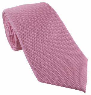 Pink Plain Silk Tie