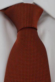 Orange Plain Silk Tie