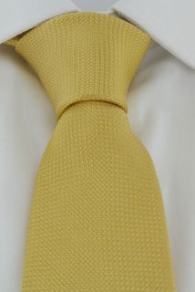 Yellow Plain Silk Tie