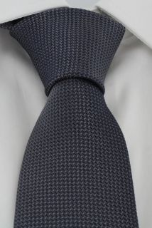 Grey Plain Silk Tie