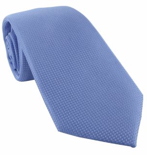 Light Blue Plain Silk Tie