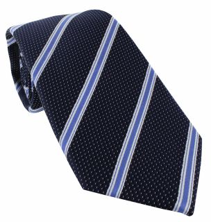 Blue Fleck Stripe Silk Tie