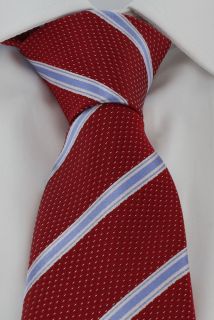 Red Fleck Stripe Silk Tie