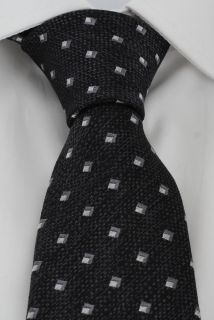Black Square Design Silk Tie