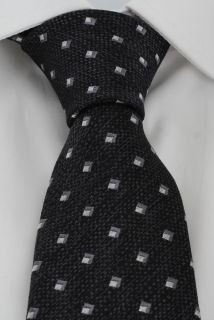 Black Square Design Silk Tie
