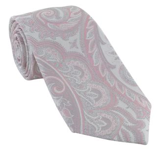 Pink Luxury Paisley Silk Tie