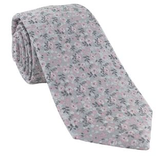 Pink Micro Floral Silk Tie