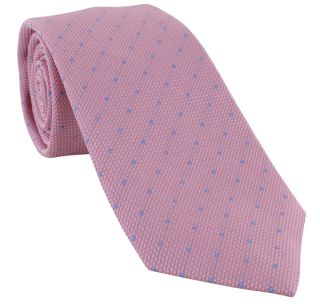 Pink Textured Dot Silk Tie