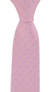 Pink Textured Dot Silk Tie