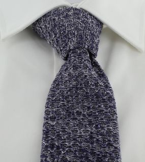 Purple Mélange Skinny Silk Knitted Tie