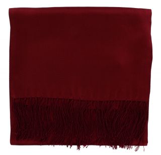 Wine Textured Wide Silk Dress Scarf