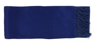 Royal Blue Textured Narrow Silk Dress Scarf
