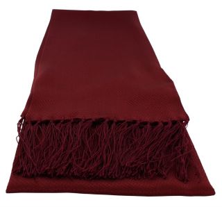 Wine Textured Narrow Silk Dress Scarf