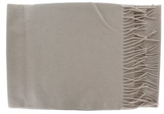 Cream Plain Wool & Cashmere Scarf