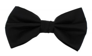Black Polyester Bow Tie