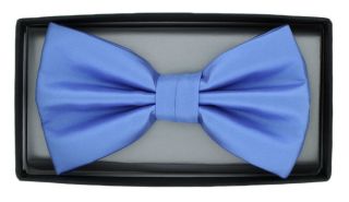 Light Blue Polyester Bow Tie