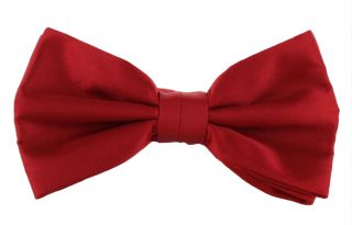 Scarlet Polyester Bow Tie