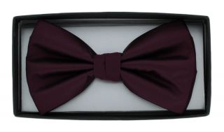 Wine Polyester Bow Tie