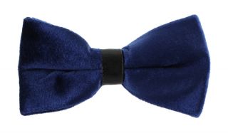 Royal Blue with Black Velvet Ready Tied Bow Tie