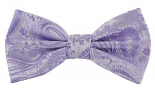 Lilac Tonal Paisley Bow Tie