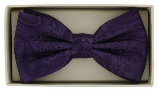 Purple Tonal Paisley Bow Tie