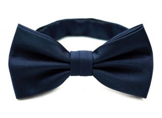Navy Polyester Bow Tie