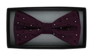 Burgundy Party Bow Tie