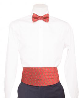 Red Christmas Trees Cummerbund