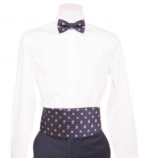 Navy Christmas Puddings Cummerbund