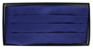 Royal Blue Silk Cummerbund